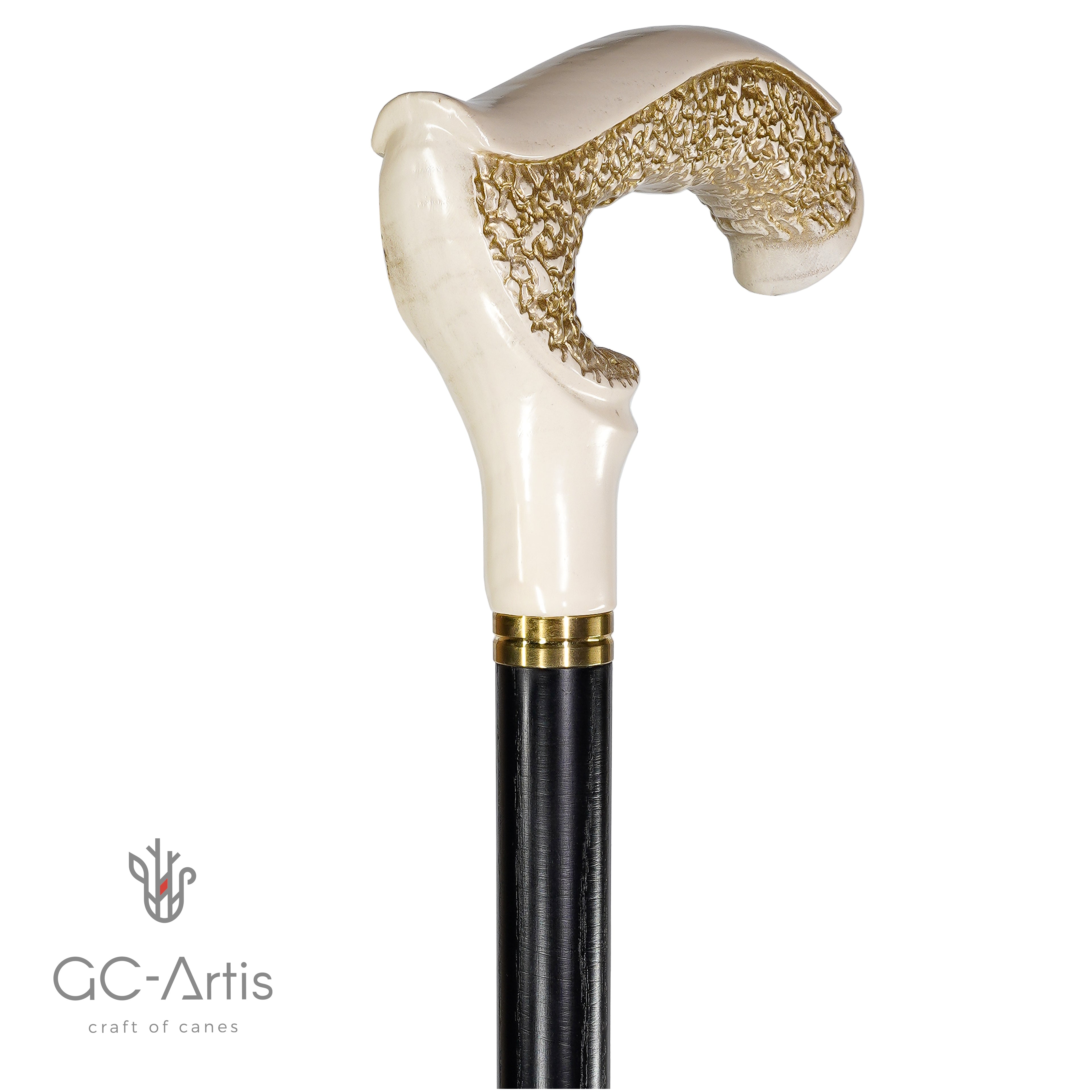 GRACE Elegant Wooden Walking Cane - White