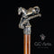 Walking Stick Cane Horse Solid Bronze & wood classic vintage style