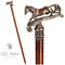 Walking Stick Cane Horse Solid Bronze & wood classic vintage style