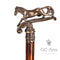 Walking Stick Cane Horse Solid Bronze & wood classic vintage style