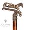 Walking Stick Cane Horse Solid Bronze & wood classic vintage style