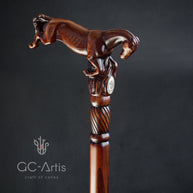 Wooden Cane Walking Stick Horse Springt - GC-Artis Walking Sticks Canes