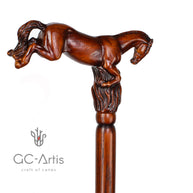 Wooden Cane Walking Stick Horse Springt - GC-Artis Walking Sticks Canes