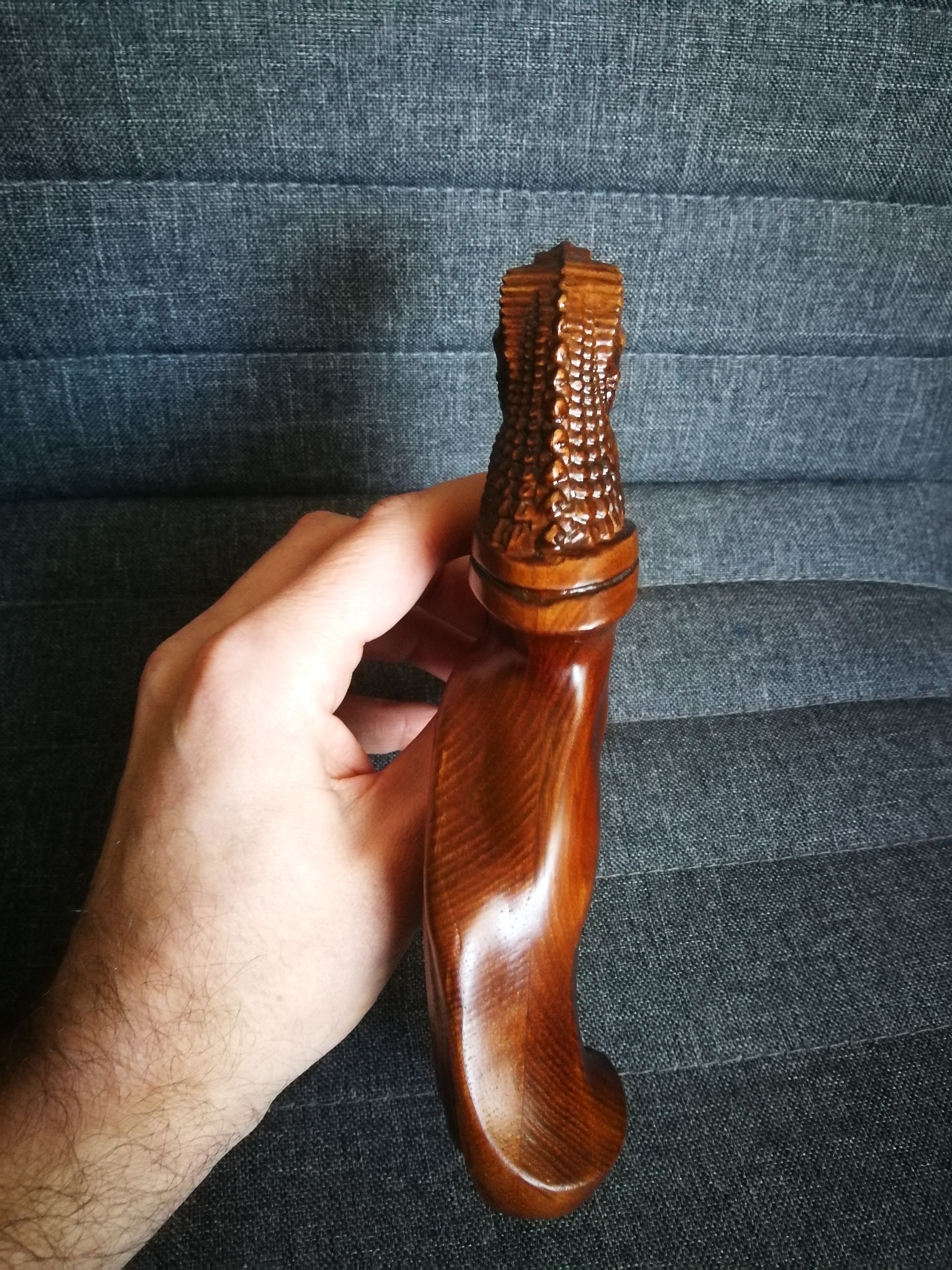 T-Rex Dinosaur Head - Ergonomical Handle Walking Stick Cane Wooden - GC-Artis Walking Sticks Canes