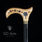 Pearl Inlay Light Wooden Walking Stick Cane