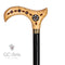 Pearl Inlay Light Wooden Walking Stick Cane