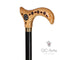 Pearl Inlay Light Wooden Walking Stick Cane