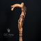 LIZARD & FLOWER Light Wooden Cane Walking Stick