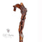 Lizard & Flower Ladies Hand Carved Walking Stick