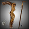 LOVE SEXY Naked girl Wooden walking stick cane