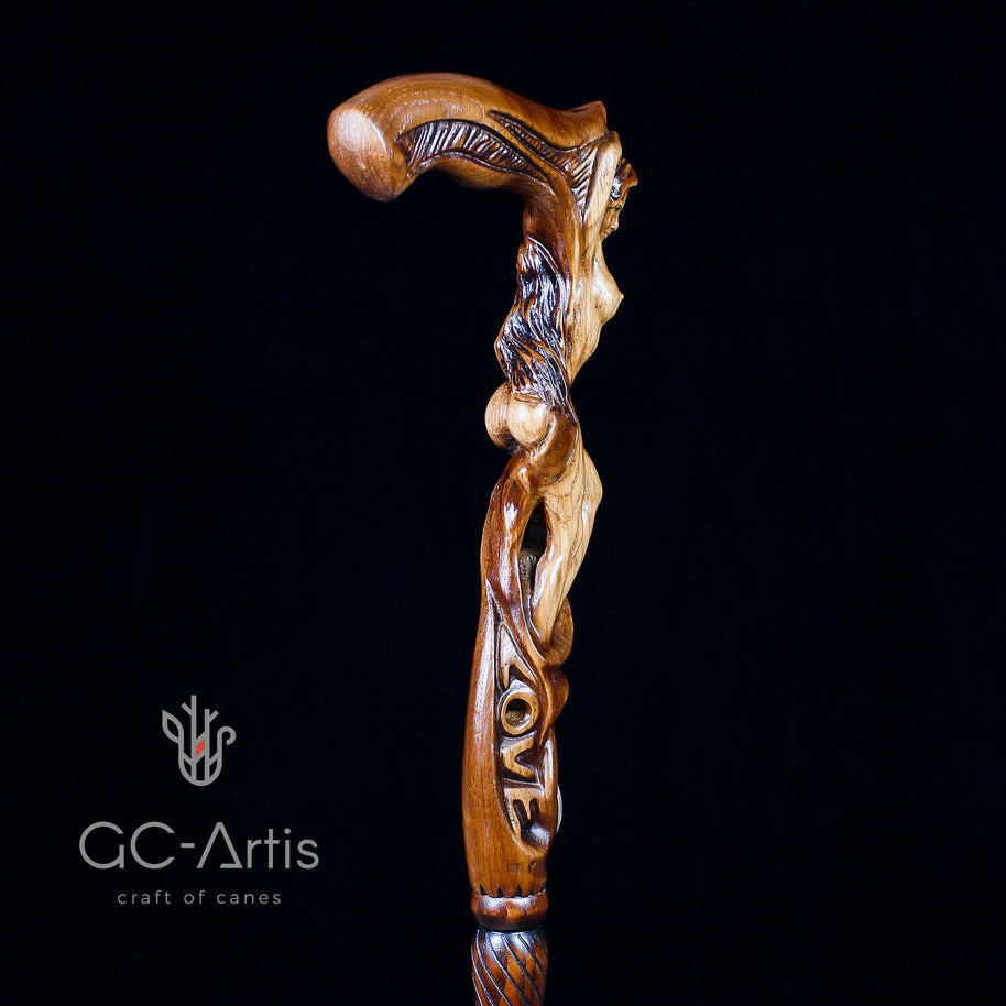 LOVE SEXY Canne en bois pour femme nue