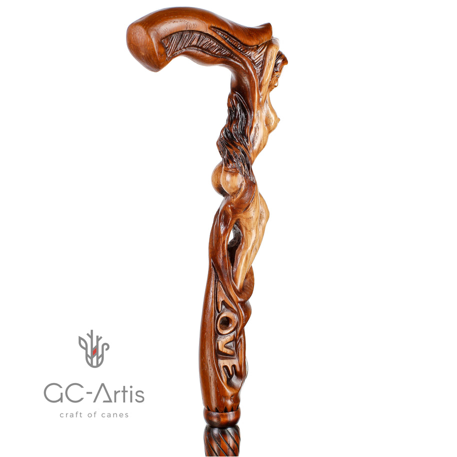 LOVE SEXY Canne en bois pour femme nue