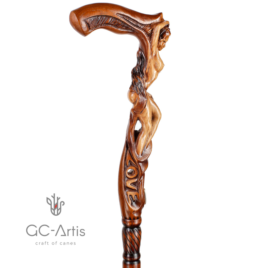 LOVE SEXY Canne en bois pour femme nue