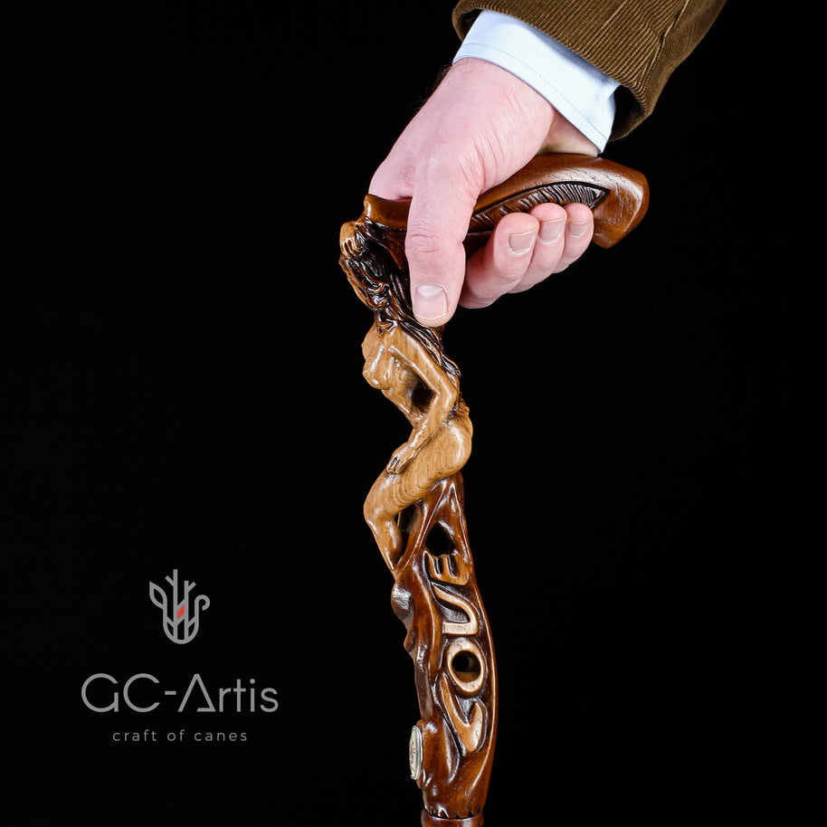 LOVE SEXY Canne en bois pour femme nue