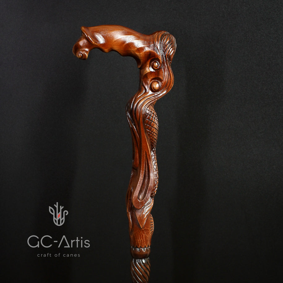 Canne de marche en bois 