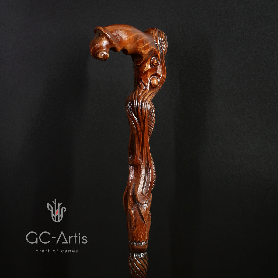 Canne de marche en bois 