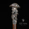 Pirate Captain with Monkey Bronze collectible walking stick