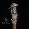 Pirate Captain with Monkey Bronze collectible walking stick