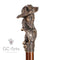 Pirate Captain with Monkey Bronze collectible walking stick