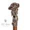 Pirate Captain with Monkey Bronze collectible walking stick