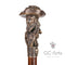 Pirate Captain with Monkey Bronze collectible walking stick