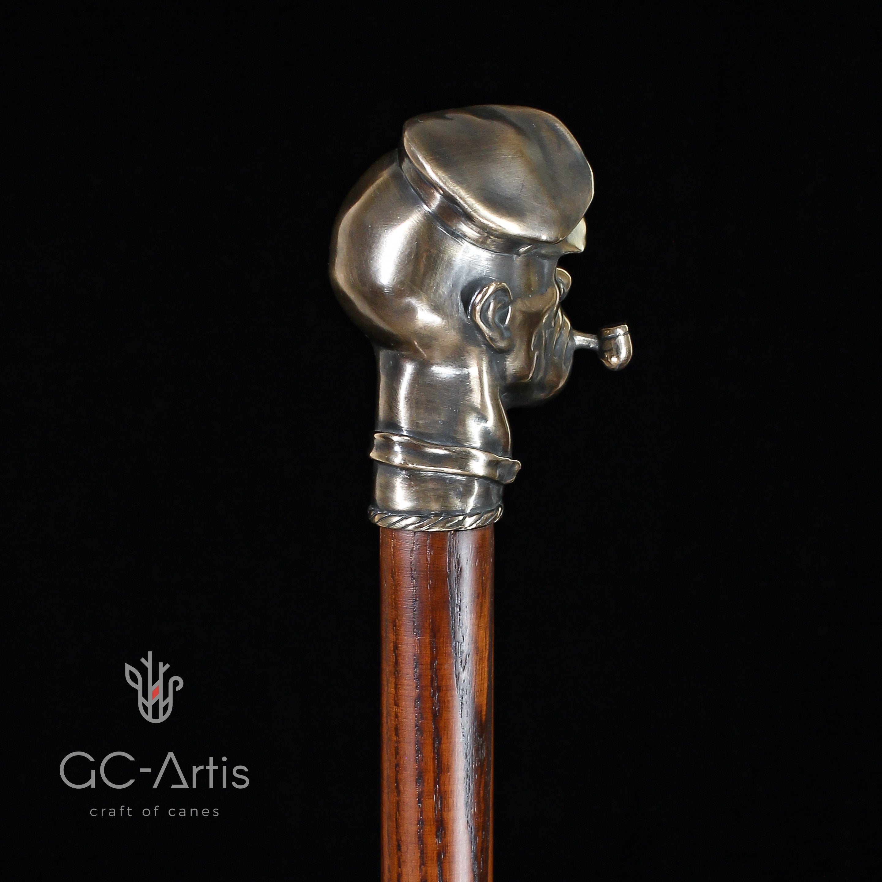 POPEYE the SAILOR Solid Bronze Brass Walking Cane Stick