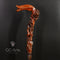 Rose Flower Dark Wooden Cane Walking Stick for women