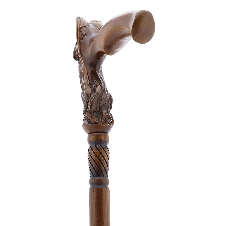 Canne de marche en bois pour femme Ange en prière