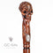 EGYPTIAN SKULL Wooden Walking Stick Cane Ankh Cross