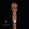 EGYPTIAN SKULL Wooden Walking Stick Cane Ankh Cross