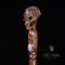 EGYPTIAN SKULL Wooden Walking Stick Cane Ankh Cross