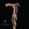 Snake Cobra & Skull wooden walking cane stick hiking Staff light