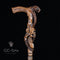 Snake Cobra & Skull wooden walking cane stick hiking Staff light