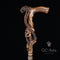 Snake Cobra & Skull wooden walking cane stick hiking Staff light