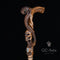 Snake Cobra & Skull wooden walking cane stick hiking Staff light