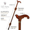 Walking stick cane Wooden cane Swallow bird walking Cane  GC-Artis Canes elegant ladies cane