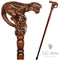 Swamp monster wooden walking stick cane