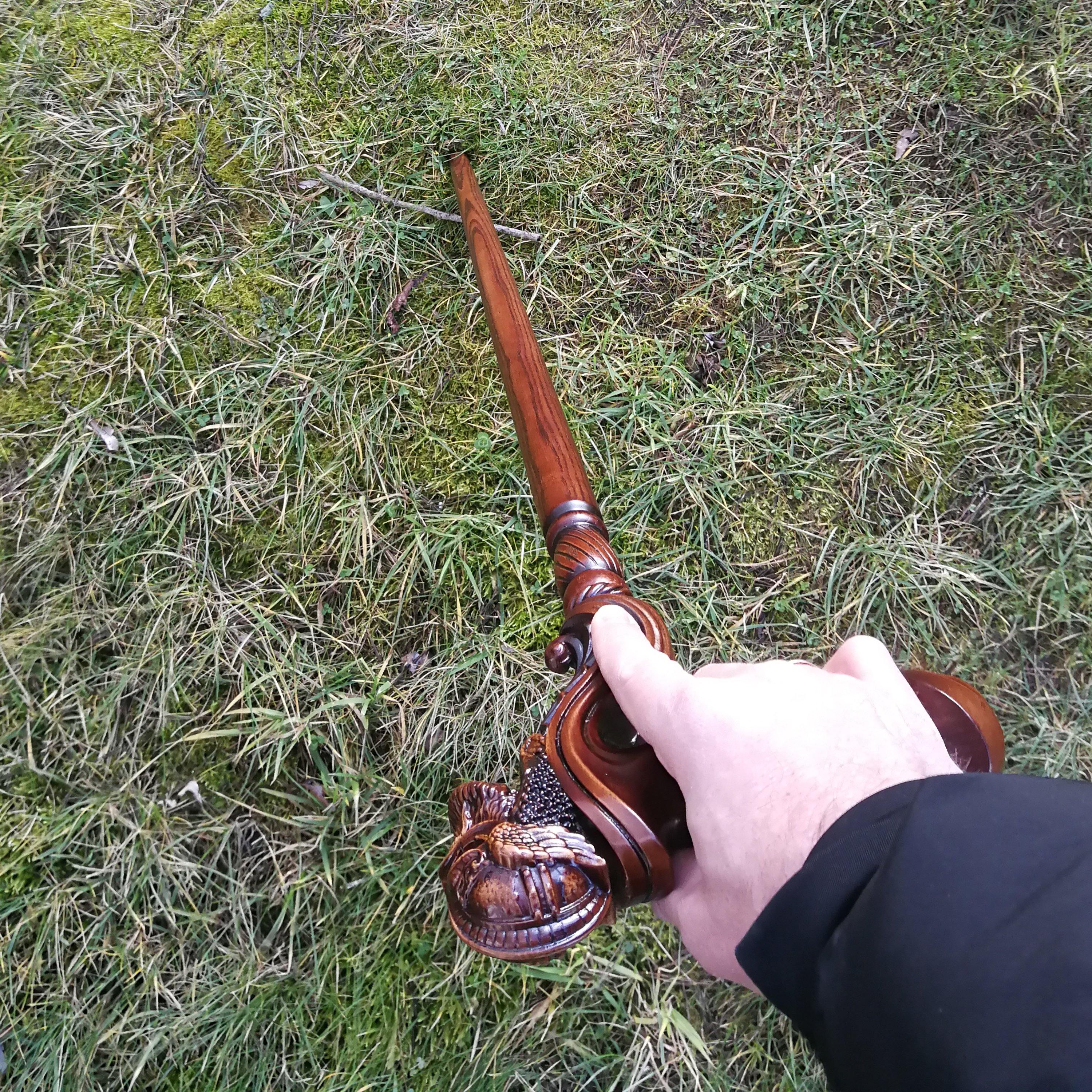 Viking Warrior - Wooden Walking Cane Stick Anatomic Grip - GC-Artis Walking Sticks Canes