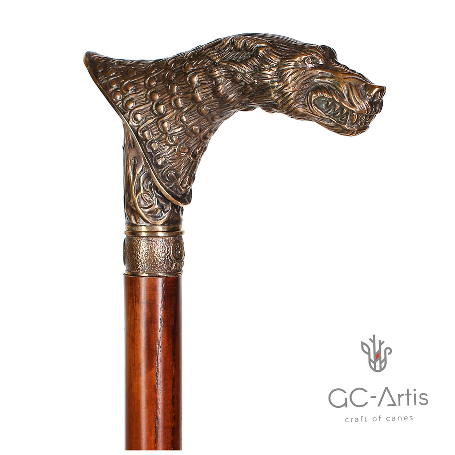 Canne WerWolf en bois et bronze