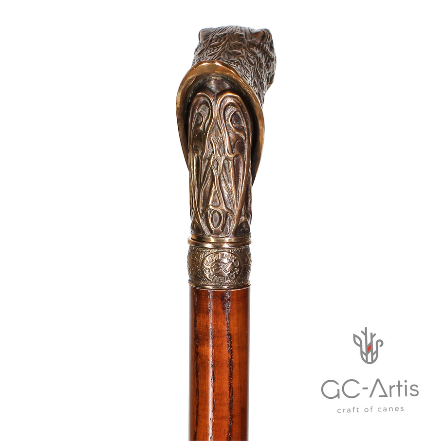 Canne WerWolf en bois et bronze