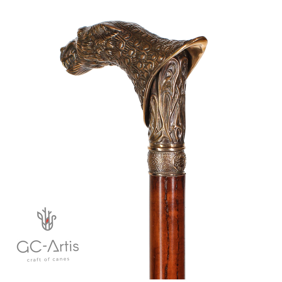 Canne WerWolf en bois et bronze