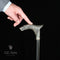 Wolf Wolfman Bronze Silver Plated Walking Stick Cane