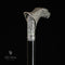 Wolf Wolfman Bronze Silver Plated Walking Stick Cane