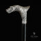 Wolf Wolfman Bronze Silver Plated Walking Stick Cane