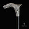 Wolf Wolfman Bronze Silver Plated Walking Stick Cane