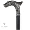 Wolf Wolfman Bronze Silver Plated Walking Stick Cane