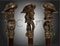 Pirate Captain with Monkey Bronze collectible walking stick - GC-Artis Walking Sticks Canes