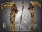 Awakening grizzly bear hand carved walking cane  stick light - GC-Artis Walking Sticks Canes