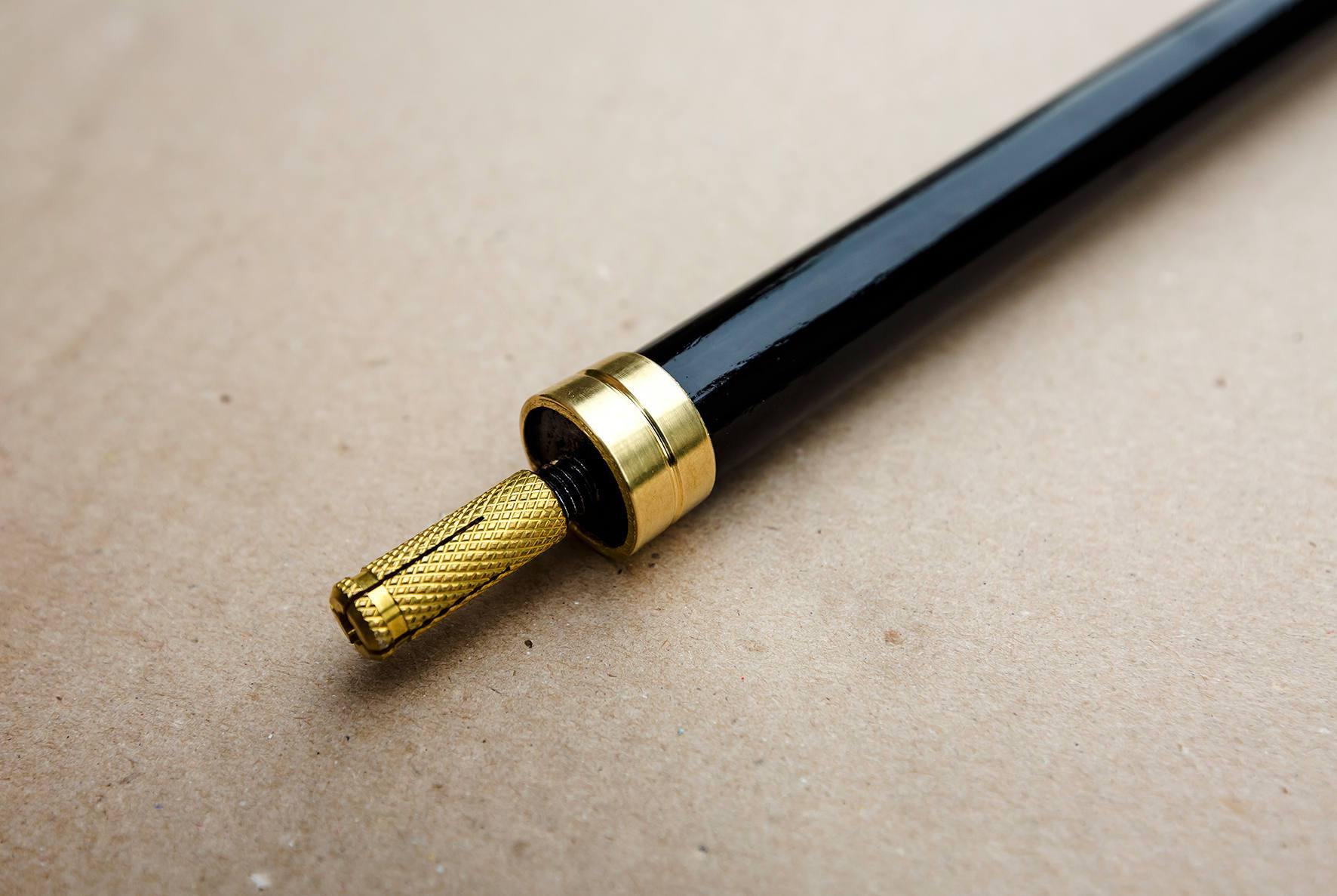 Black Wooden Shaft Parts Kit for custom Individual walking cane making - GC-Artis Walking Sticks Canes