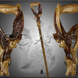 Gamayun Garpia Paradise BIRD Cane walking stick - GC-Artis Walking Sticks Canes